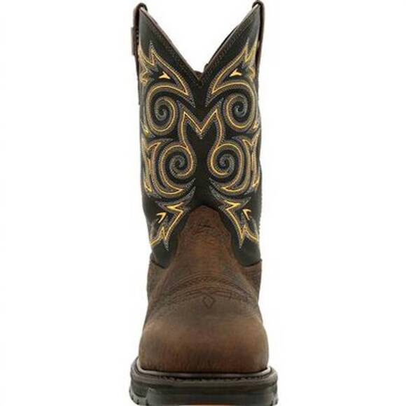 NEW GEORGIA BOOT men\'s carbo tec steel toe waterproof pull on work boots - wide main image 4